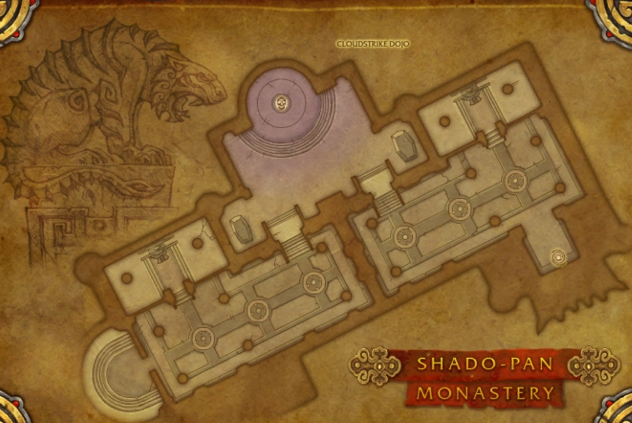 Shado‑Pan Monastery Dungeon layout